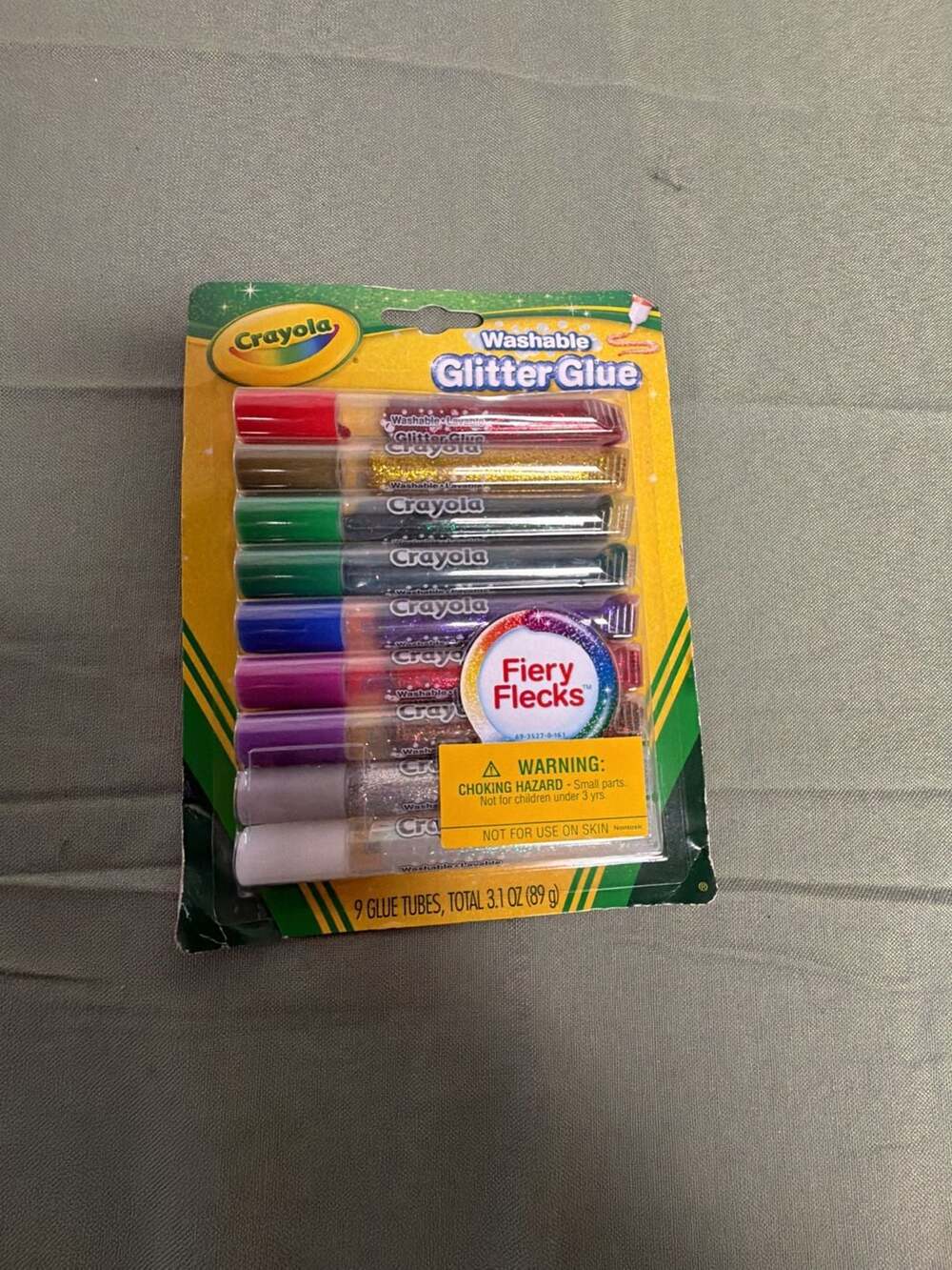 Crayola Washable Glitter Glue Fiery Flecks 9-Count Set